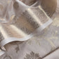 Gray Banarasi Chanderi Silk Suit In Zari Work