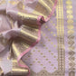 Pastel Purple Banarasi Chanderi Silk Suit In Zari Work