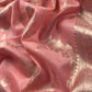 Peach Banarasi Chanderi Silk Suit In Zari Work