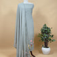Sage Green Pure Mul Cotton Sunflower Suit With Resham Embroidery And Appliqué Work