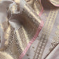Grey Banarasi Chanderi Silk Suit In Zari Work