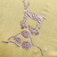 Lemon Yellow Handloom Mulmul Unstitched Suit Fabric With Hand Gota Appliqué Workx
