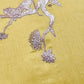 Lemon Yellow Handloom Mulmul Unstitched Suit Fabric With Hand Gota Appliqué Workx