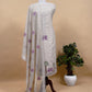 Red Pure Linen Haathi Embroidered Suit With Jamdani Weaving