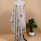 Red Pure Linen Haathi Embroidered Suit With Jamdani Weaving