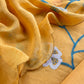 Yellow Pure Mulmul Suit Fabric With Appliqué Work