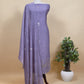 Medium Purple Presenting Our Pure Mul Cotton Unstitched Dupatta Suit With Tissue Appliqué Work.