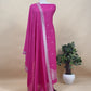 French Violet Kadhwa Weaves Banarasi Silk Suit Fabric