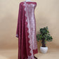 Peach Varanasi Brocade Silk Kurta and Double panel Tissue dupatta with Handwork