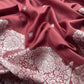 Peach Varanasi Brocade Silk Kurta and Double panel Tissue dupatta with Handwork