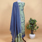 Green With Blue Shikagarh Maheshwari Silk Suit Fabric