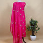 Hot Pink Pure Silk Organza Suit Set With Handcrafted Gold Sequin Work