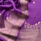 French Violet Kadhwa Weaves Banarasi Silk Suit Fabric