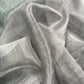 Raspberry Gray Handloom Tissue Silk Suit With Silver Zari Weaves