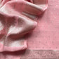 Pink And Deep Pink Contrast Banarasi Handloom Silk Suit fabric
