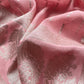 Pink And Deep Pink Contrast Banarasi Handloom Silk Suit fabric