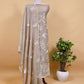 Brown Mul Chanderi Suit With Flamingo And Peacock Embroidery