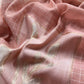 Pastel Pink Chanderi Kurta With Appliqué Work And Dupatta With Jamdani Weaving