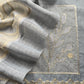 Soft Blue Linen Chanderi Kurta With Appliqué Work And Dupatta With Jamdani Weaving