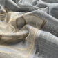Soft Blue Linen Chanderi Kurta With Appliqué Work And Dupatta With Jamdani Weaving