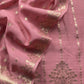 Guldasta 2025 Mauvish Pink Pure Silk Suit With Gold Weaving