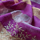 Gold And Wine Pure Tissue Silk Woven Suit Fabric With Cutdana Handwork