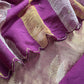 Gold And Wine Pure Tissue Silk Woven Suit Fabric With Cutdana Handwork