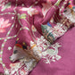 Classic Wine Munga Tussar Kurta And Pichwai Dupatta With Pitta Work