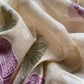 Purple Pure Linen Haathi Embroidered Suit With Jamdani Weaving