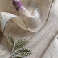 Purple Pure Linen Haathi Embroidered Suit With Jamdani Weaving