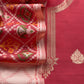 Classy Red Pure Banarasi Silk Kurta And Woven Patola Dupatta