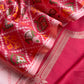 Classy Red Pure Banarasi Silk Kurta And Woven Patola Dupatta