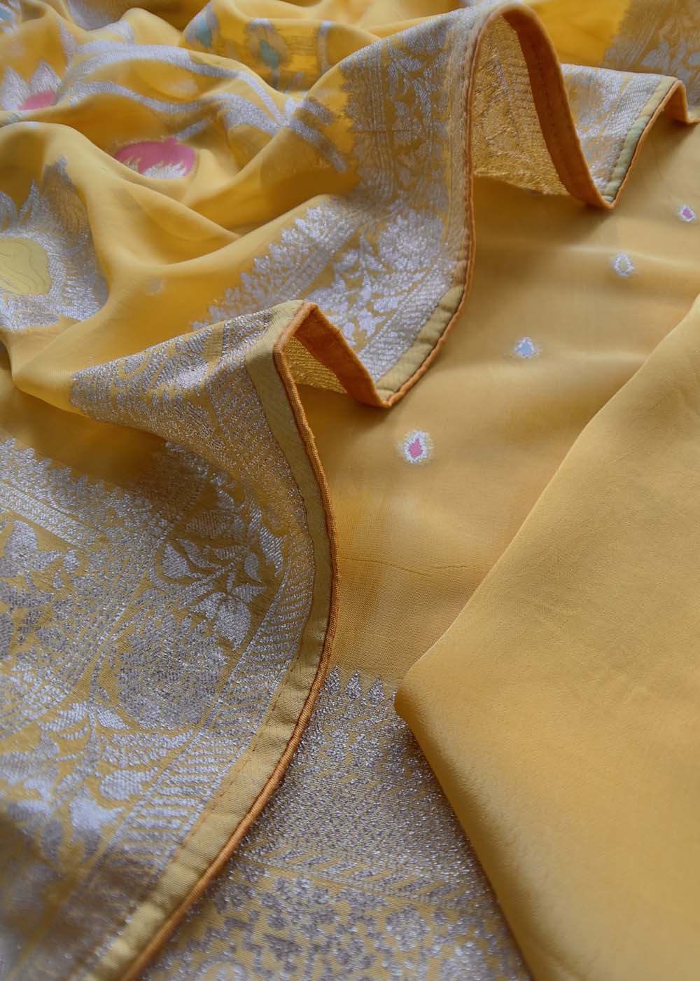 Yellow Silk Dupatta