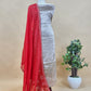 Luxe Golden Red Dulhan Handloom Tissue Silk Kurta And Kora Silk Dupatta With Pitta Hand Work