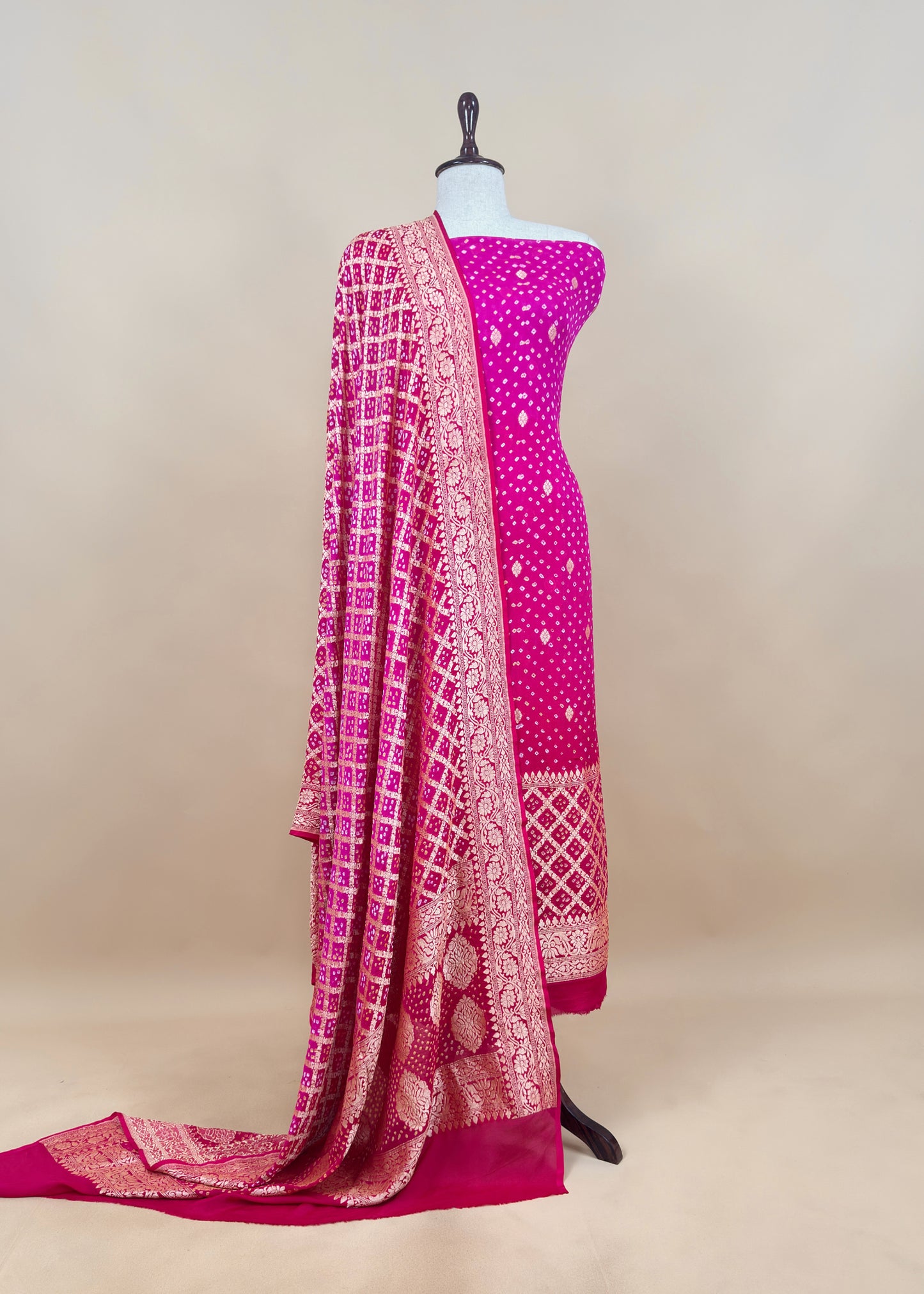 Luxury Redefined In Pure Georgette Gharchola Suit