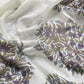 White With Purple Hand Block print Pure Mul Cotton Suit