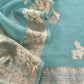 Sky Blue Handloom Banarasi Silk Kurta And Kora Silk Dupatta With Kadwa Weaving