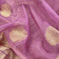 Light Purple Banarasi Silk Brocade Suit With Organza Dupatta