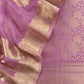 Light Purple Banarasi Silk Brocade Suit With Organza Dupatta