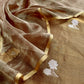 Goldan Brown Handloom Tissue Silk Suit With Kadwa Weaves