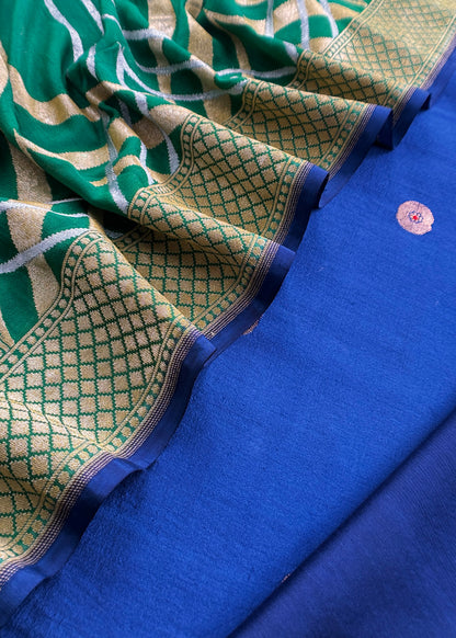 Khaddi georgette unstitched suit with dupatta