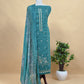 Turquoise Pure Glace Cotton Kurta and Pure Chinon Paisley Dupatta with Resham Embroidery