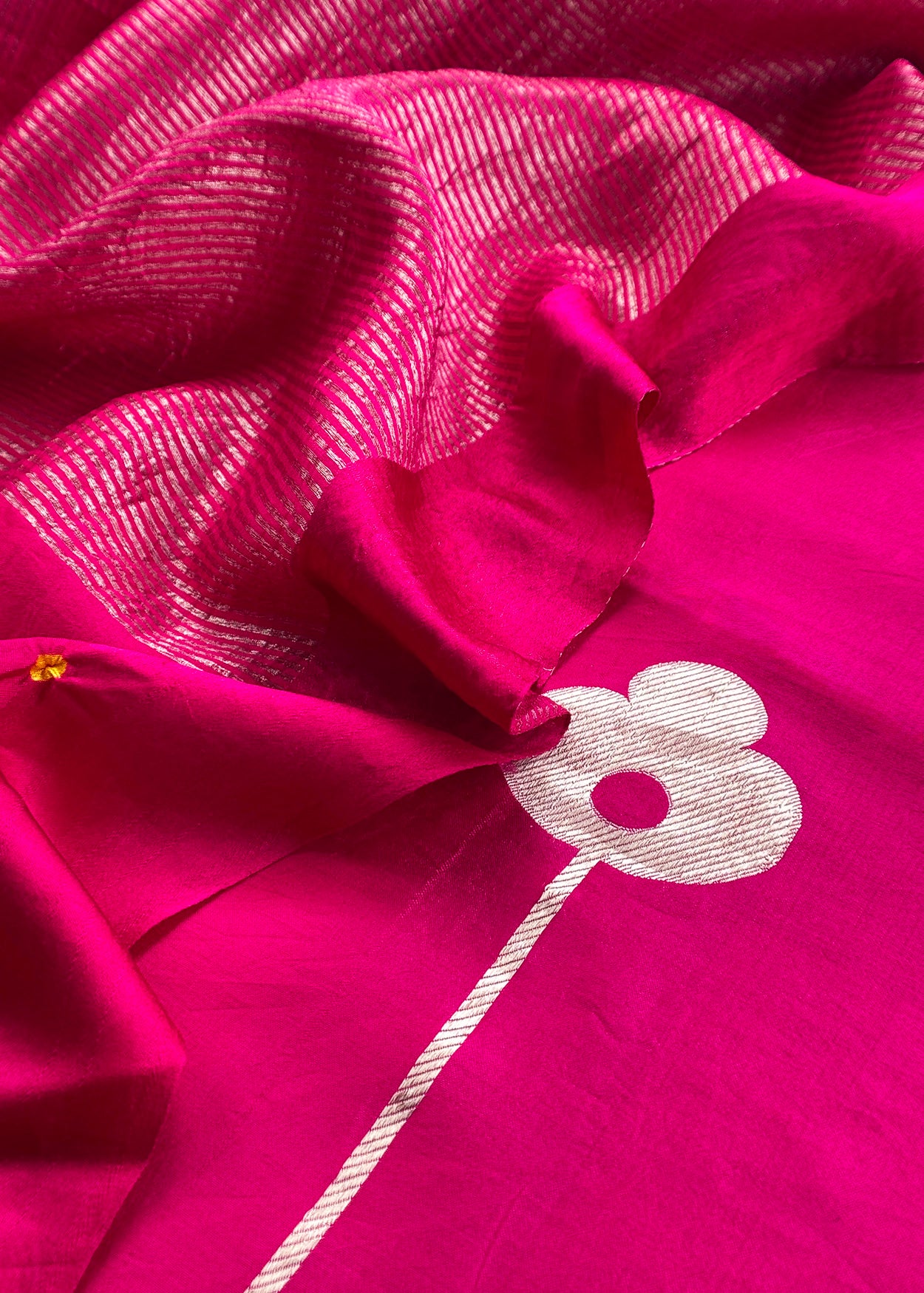 Festive wear silk unstitched suit with kadwa weaving

