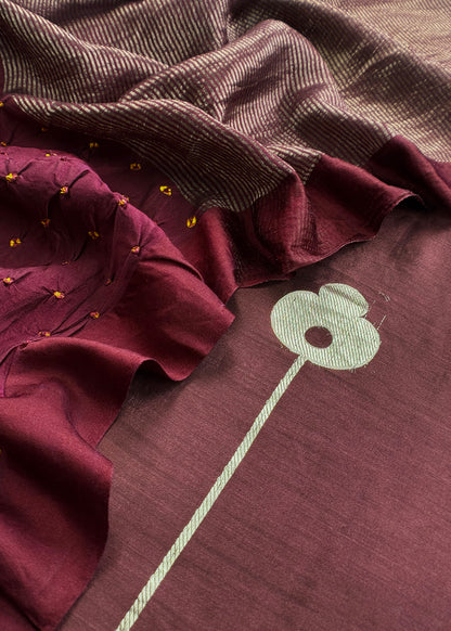 Festive wear silk unstitched suit with kadwa weaving

