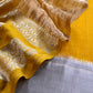 Goldan Yellow Handwoven Raw Silk Suit With Tissue Silk Dupatta