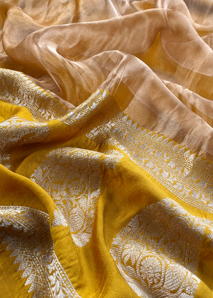 Luxury raw silk suit with tissue silk dupatta

