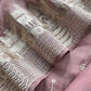 Wild Orchid Pink Kashi Ghat Embroidered Organza Silk Suit fabric