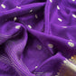 Purple Handloom Raw Silk Unstitched Suit Fabric With Peonies Sonarupa Kadwa Weaving