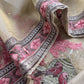 Brown Gold Crushed Tissue Silk Suit With Chidiya Embroidery