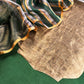 Bottle Green Handloom Silk Unstitched Kurta And Sonarupa Zari Panel Dupatta With Tissue Appliqué Work